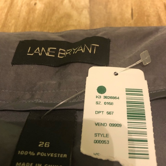 NWT Lane Bryant Grey Lightweight Satin Feel Drawstring Pants Womens Size 26 - Picture 6 of 11